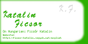 katalin ficsor business card