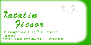 katalin ficsor business card